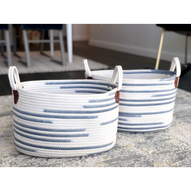 Highland Dunes Woven Fabric Basket & Reviews Wayfair